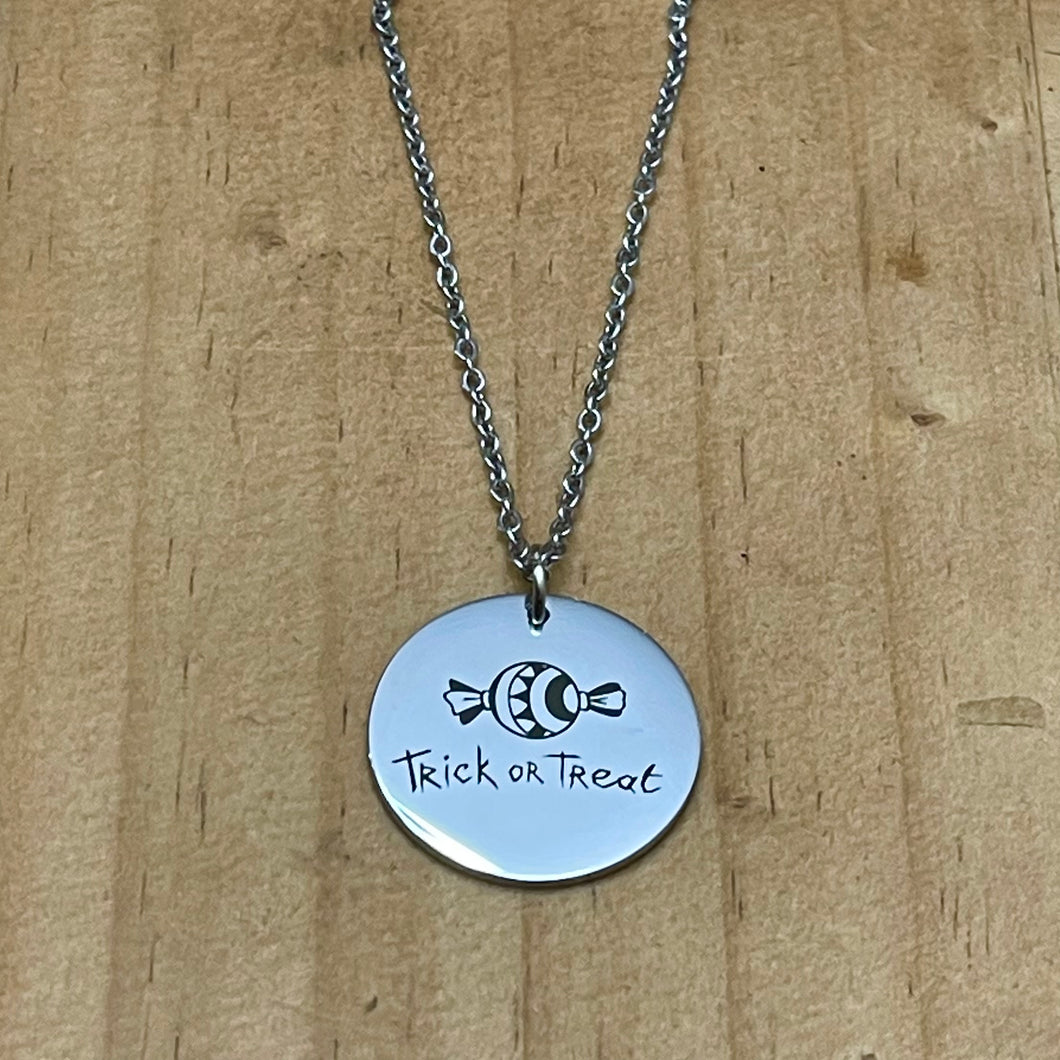 Trick or Treat Necklace (Stainless Steel)