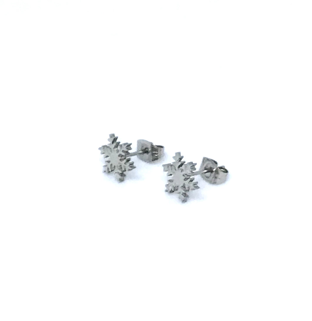 Small Snowflake Studs (Stainless Steel)
