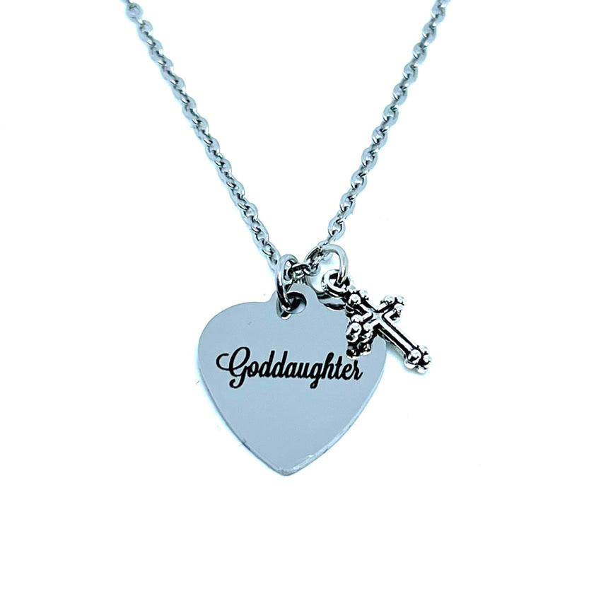 Goddaughter 3-in-1 Charm Necklace (Stainless Steel)