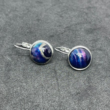 Load image into Gallery viewer, 12mm Cosmos Leverback Drop Earrings (Stainless Steel)