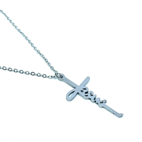 Jesus Cross Necklace (Stainless Steel)