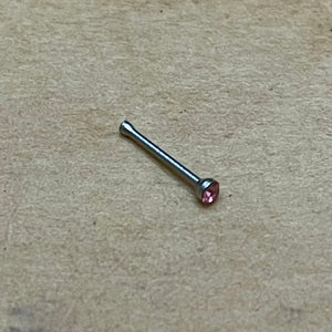 Coral Crystal Nose Stud (Surgical Steel)