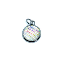 Load image into Gallery viewer, 12mm Striped White Druzy Charm