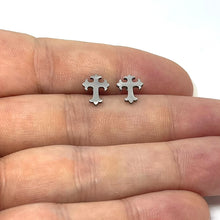 Load image into Gallery viewer, Cross Studs (Stainless Steel)