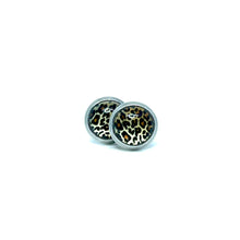 Load image into Gallery viewer, 8mm Golden Leopard Studs