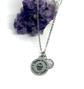 “Grandmas are moms” 3-in-1 Necklace (Stainless Steel)