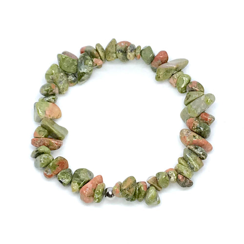 Unakite Chip Bracelet