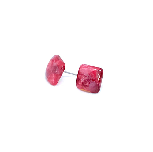 Red Corso Cube Studs