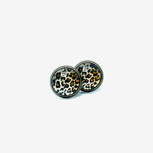 Load image into Gallery viewer, 10mm Golden Leopard Studs