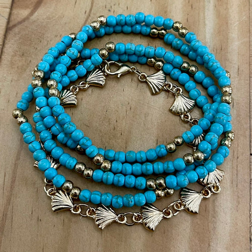 Youth Seashell Anklet Set