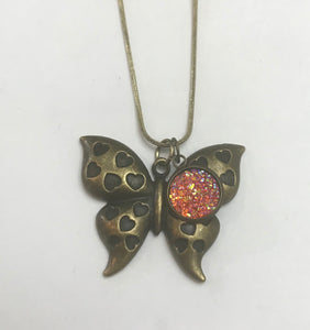 Butterfly Necklace (Antique Bronze)