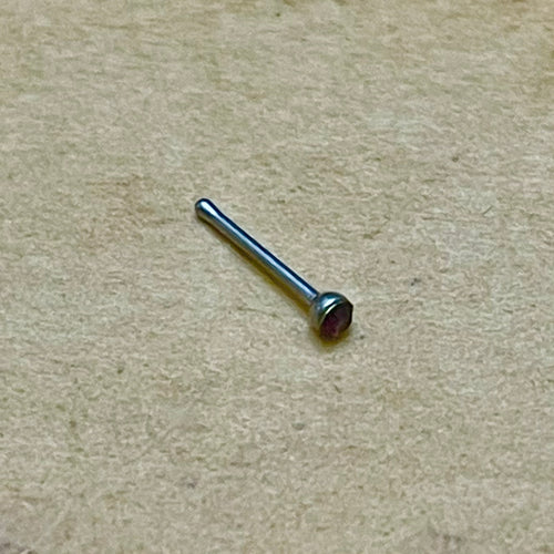 Garnet Crystal Nose Stud (Surgical Steel)