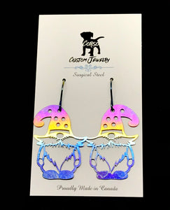 Rainbow Jungle Gnome Drop Earrings
