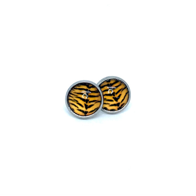 10mm Tiger Print Studs (Stainless Steel)
