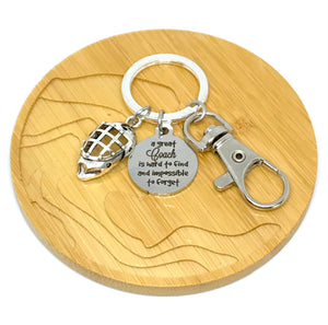 "A great Coach is hard to find and impossible to forget" Keychain