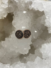 Load image into Gallery viewer, 8mm Chocolate Druzy Studs