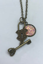 Load image into Gallery viewer, Lock and Key Necklace (Antique Bronze)