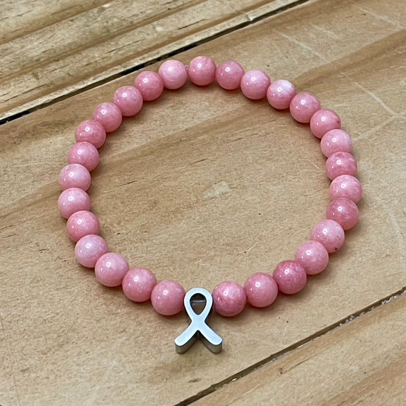 6mm Breast Cancer Research Gemstone Bracelet
