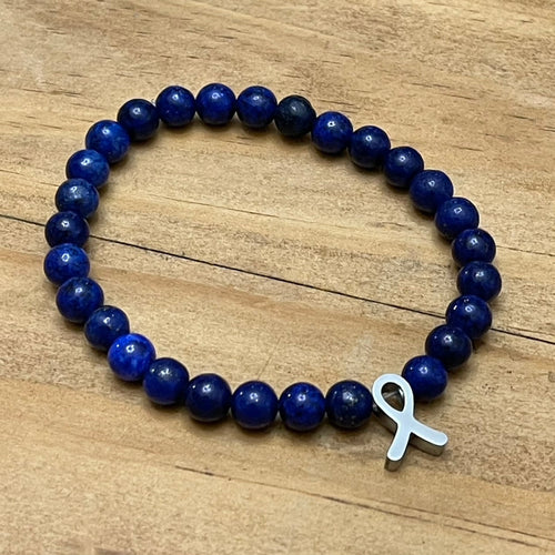6mm Colon Cancer Research Gemstone Bracelet
