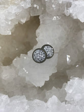 Load image into Gallery viewer, 8mm Silver Druzy Studs