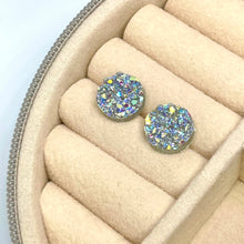 Load image into Gallery viewer, 10mm Frost Druzy Studs