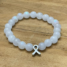 Load image into Gallery viewer, 8mm Lung Cancer Research Gemstone Bracelet