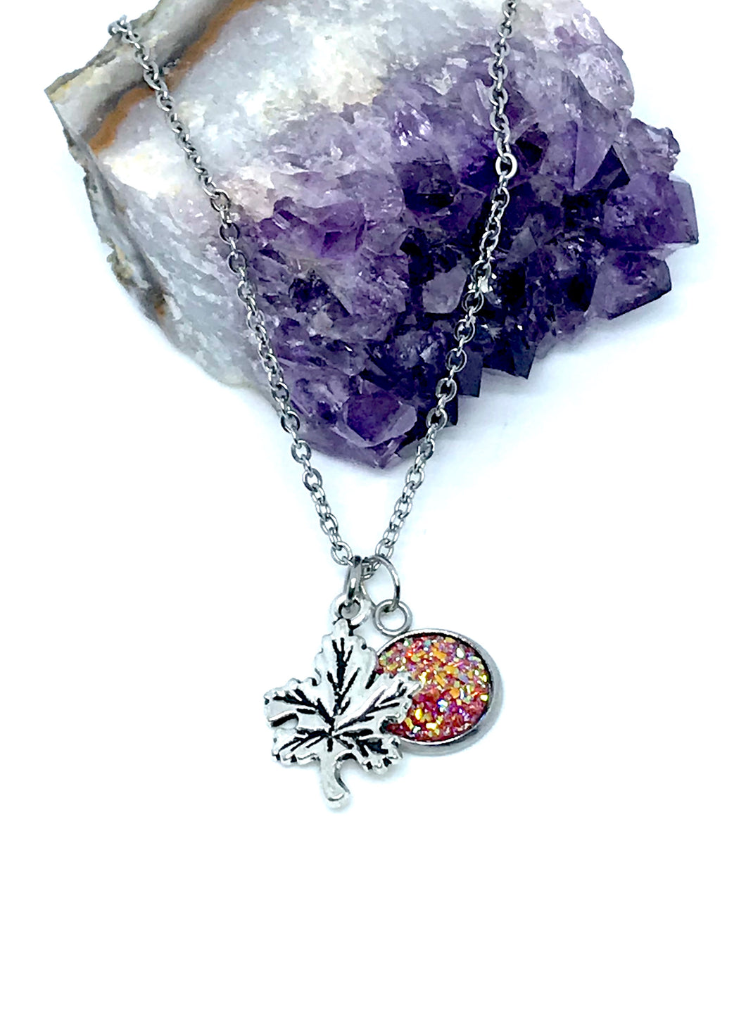 Maple Leaf 3-in-1 Necklace (Stainless Steel)