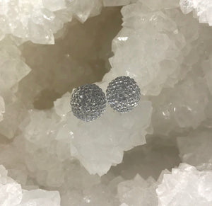 10mm Diamond Crystal Ball Studs