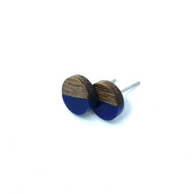 Load image into Gallery viewer, Navy Blue Wooden Studs