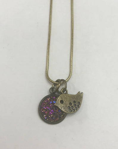 Mama Bird Necklace (Antique Bronze)
