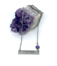 Load image into Gallery viewer, #OUTNUMBERED Mom of Boys Necklace with One Birthstone (Stainless Steel)