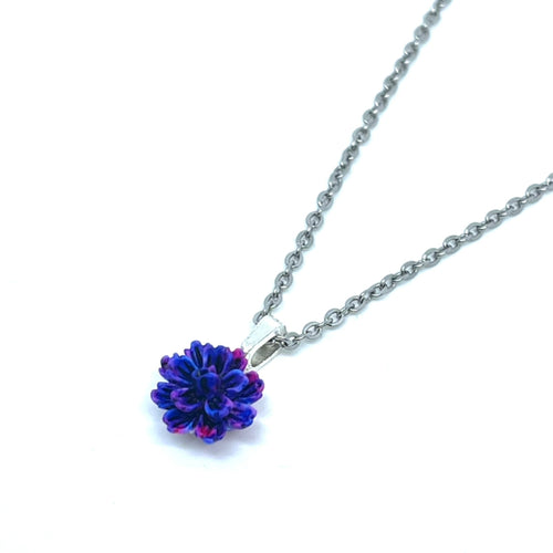 Purple & Blue Flower Necklace