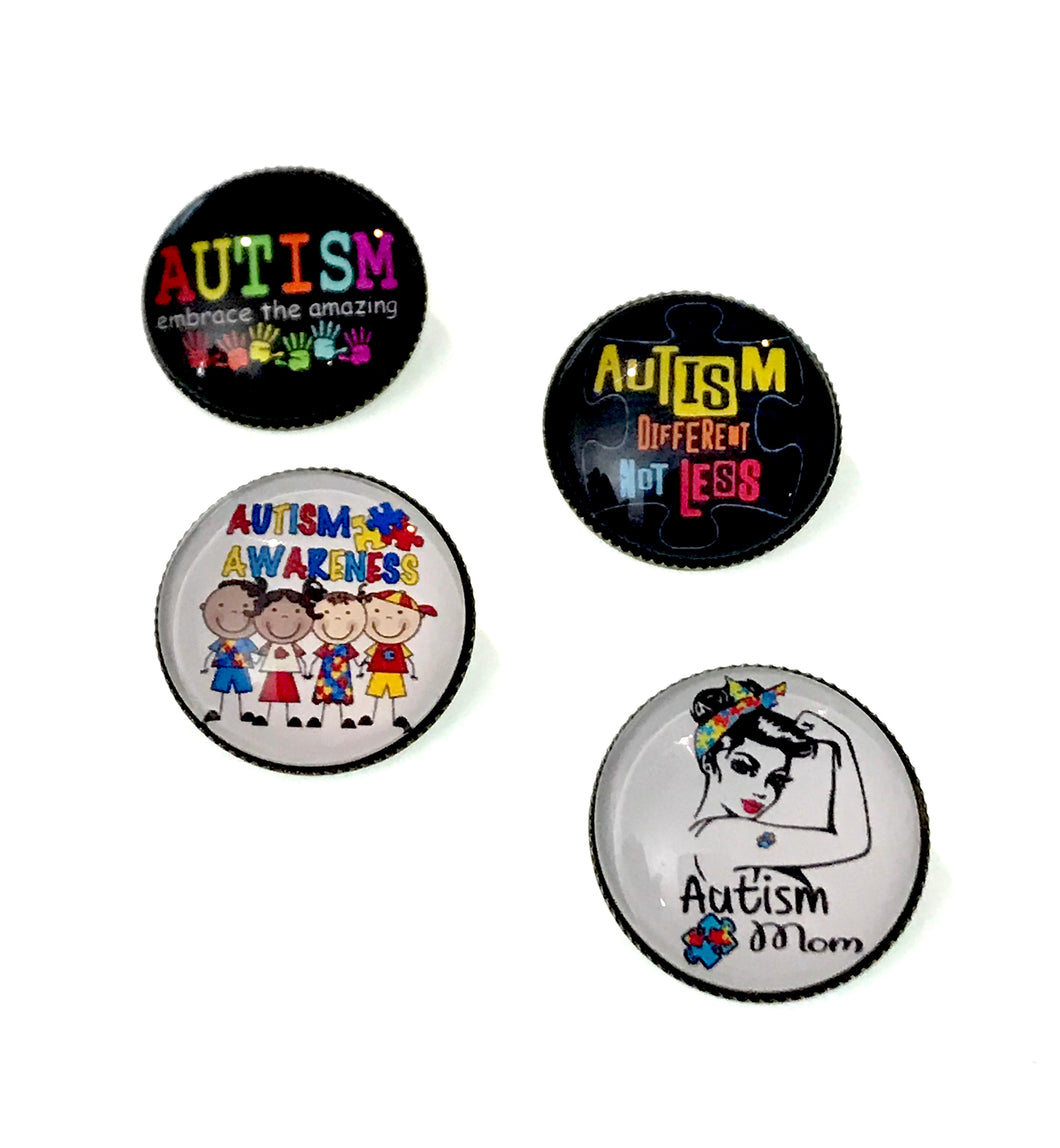 Set of 4 Autism Awareness Pins