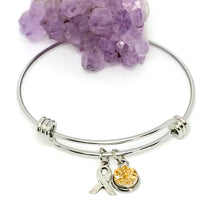 Load image into Gallery viewer, Childhood Cancer Research Bracelet (Stainless Steel)
