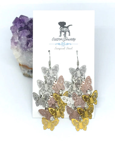 Butterfly Kaleidoscope Drop Earrings