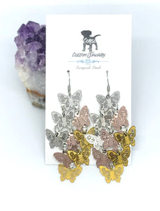 Butterfly Kaleidoscope Drop Earrings