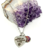Load image into Gallery viewer, &quot;angels are often disguised as dogs” 3-in-1 Necklace (Stainless Steel)
