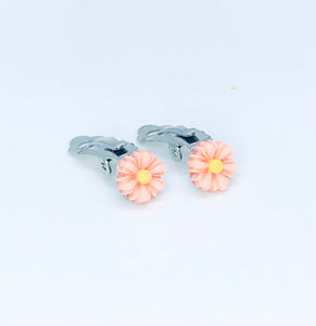 Chrysanthemum Clip-Ons in Coral Sands (Stainless Steel)