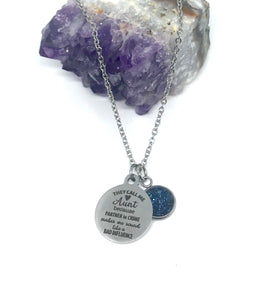 “They Call Me Aunt” 3-in-1 Necklace (Stainless Steel)