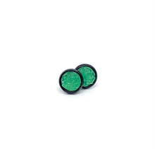 Load image into Gallery viewer, 8mm Jade Green Druzy Studs