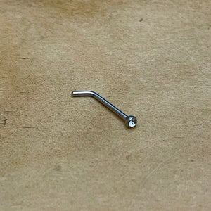 Diamond Crystal L-Shaped Nose Stud (Surgical Steel)