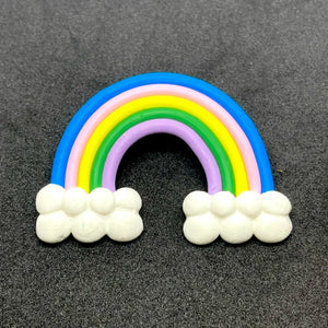 Blue Rainbow Hair Clip