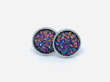 Load image into Gallery viewer, 10mm Fantasy Druzy Studs