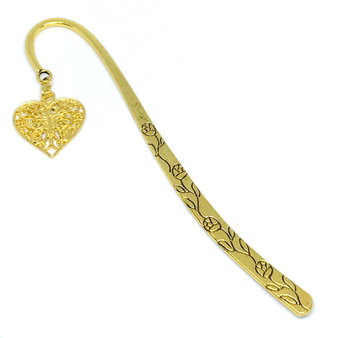 Heart of a Butterfly Bookmark (Antique Gold)