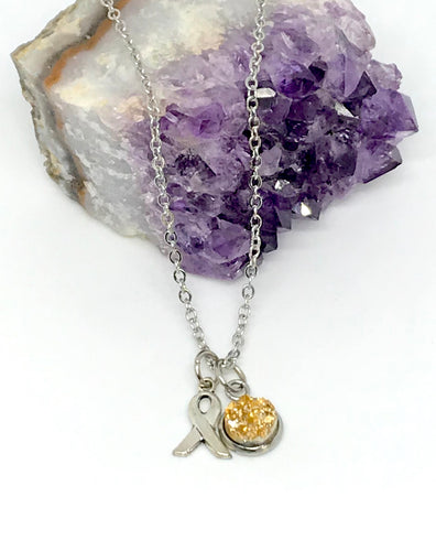 Childhood Cancer Research Necklace (Stainless Steel)