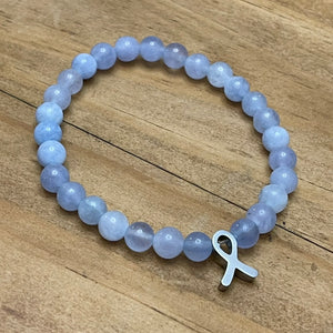 6mm Prostate Cancer Research Gemstone Bracelet