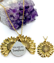 Load image into Gallery viewer, “You are my Sunshine” Sunflower Necklace (Gold Stainless Steel)