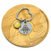 Load image into Gallery viewer, Sarcoma and Bone Cancer Survivor Research Keychain (Stainless Steel)