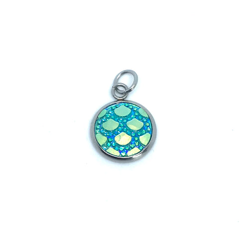 12mm Mythical Lake Blue Mermaid Charm