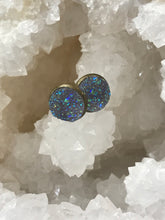 Load image into Gallery viewer, 12mm Mauve Druzy Studs